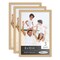 Pack of 3 Natural Picture Frames | Solid Wood | UV-Resistant Acrylic | Easy Gallery Wall Setup
